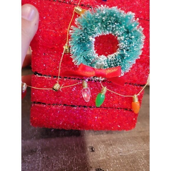 Snoopy 2011 red house light up wreath xmas decor figure - Picture 2 of 10